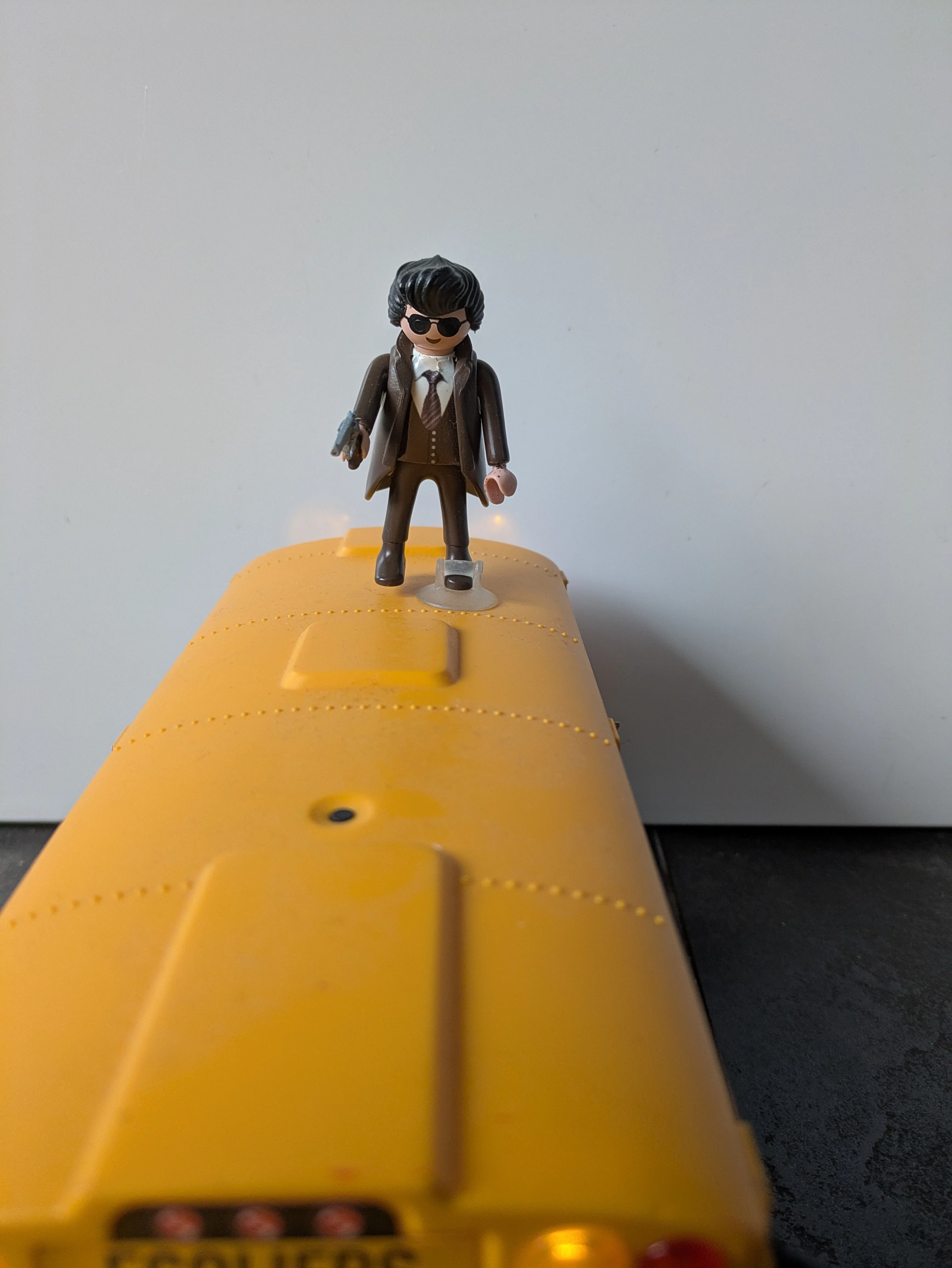 Custom Playmobil Cinéma - Inspecteur Harry + bus scolaire