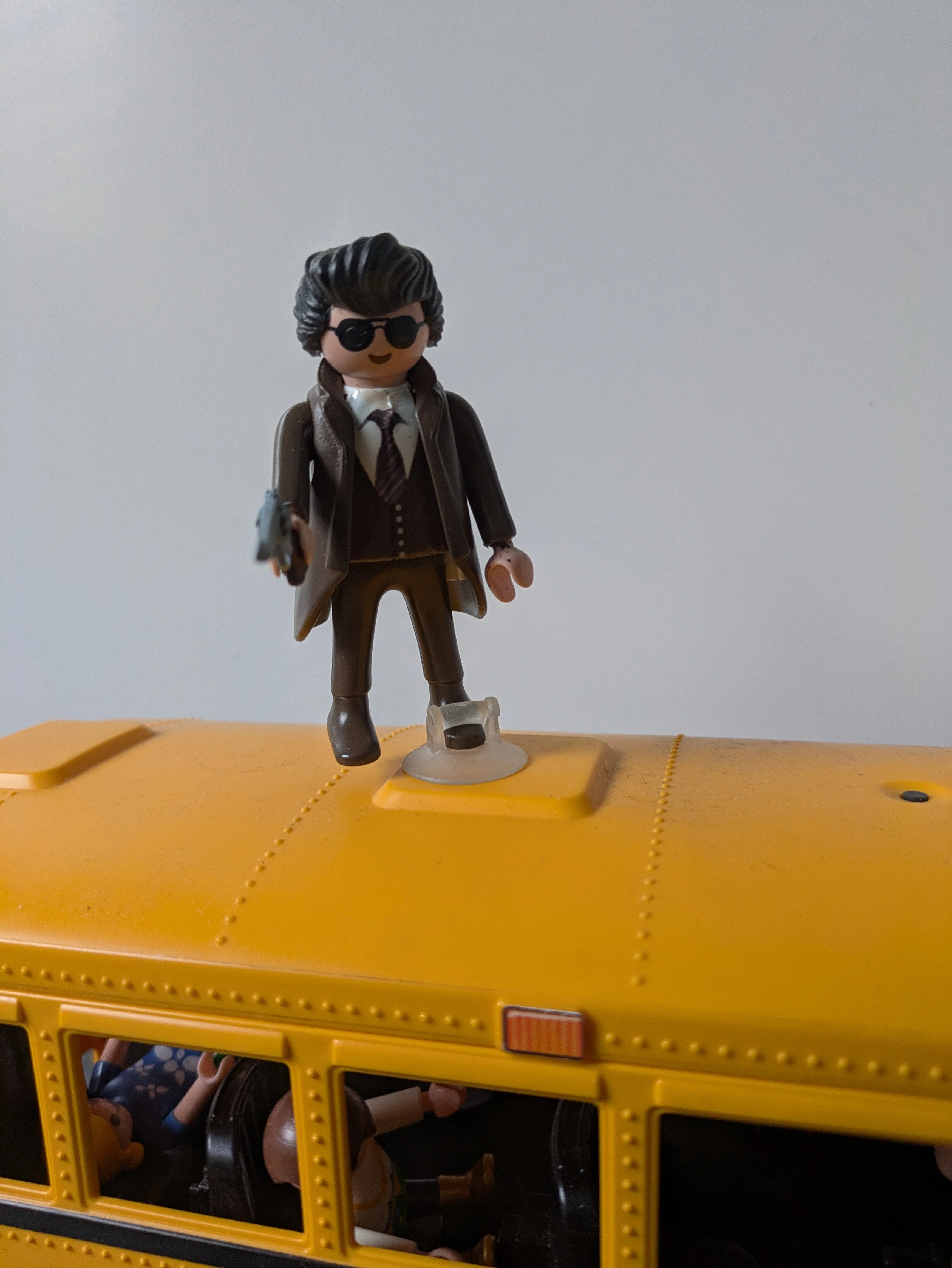 Custom Playmobil Cinéma - Inspecteur Harry + bus scolaire