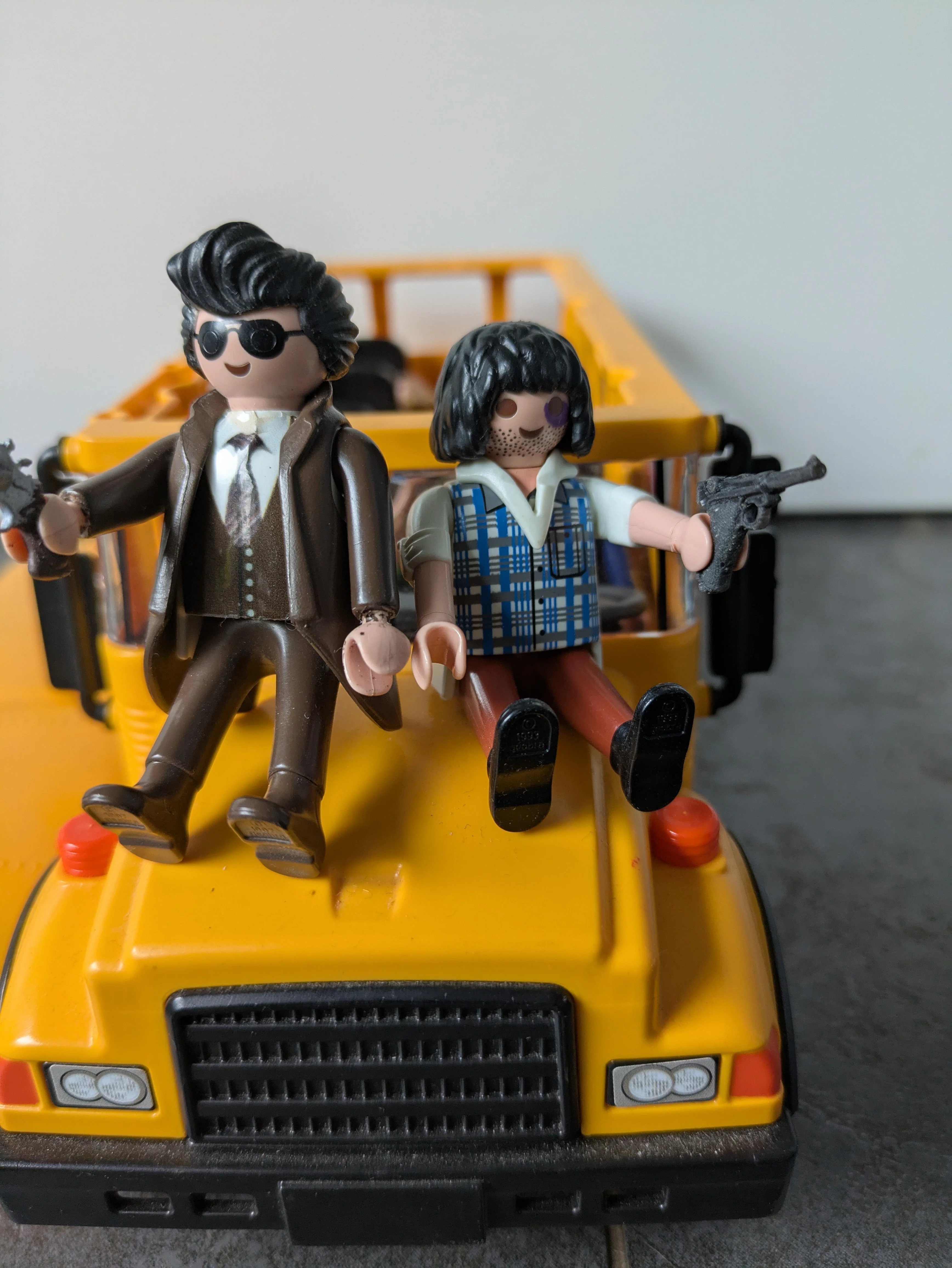 Custom Playmobil Cinéma - Inspecteur Harry + bus scolaire